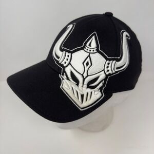 Warrior International Mens Black Viking Helmet Embroidered L/XL A-Flex Hat Cap